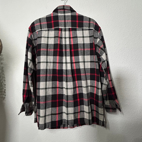 Lauren Ralph Lauren Flannel Plaid Long Sleeve Zip-Up Shacket Size Md / Lg Y2K - Picture 3 of 14